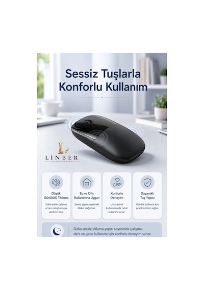 Şarjlı Kablosuz Siyah Mouse Bluetooth + 2.4g Çift Modlu Type-c Şarjlı Sessiz Tuşlu Ergonomik Optik 1200/1600 Dpı Taşınabilir Mouse Çok Renkli Diğer Şarjlı Kablosuz Siyah Mouse Bluetooth + 2.4g Çift Modlu Type-c Şarjlı Sessiz Tuşlu Ergonomik Optik 1200/1600 Dpı Taşınabilir Mouse Çok Renkli Diğer
