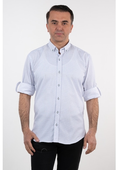 Slim Fit Erkek Gömlek-Beyaz-L Beyaz