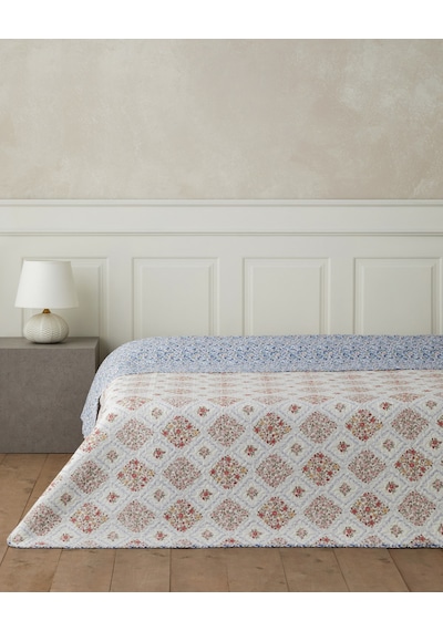 English Home Penny Bloom Çift Kişilik Çok Amaçlı Örtü 200x220 Cm Mor Mor