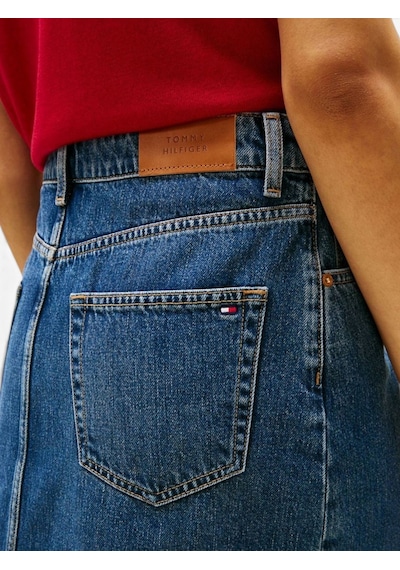 Tommy Hilfiger Dnm Dee Straıght Knee Rw Skırt Kadın Mavi Etek - Ww0ww45666