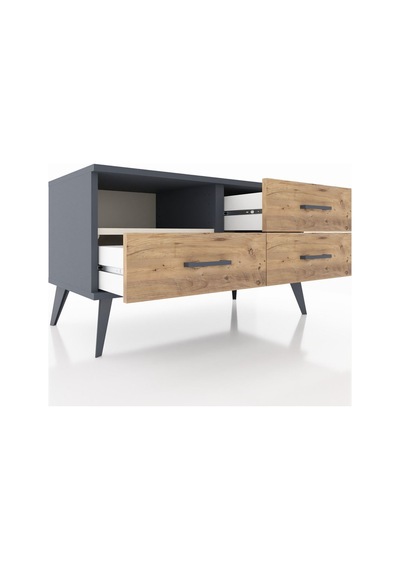 Hyperion Şifonyer Tek Raflı 3 Çekmeceli 88x44x48 Antrasit-aytaşı/çam Aytaşı/çam Hyperion Şifonyer Tek Raflı 3 Çekmeceli 88x44x48 Antrasit-aytaşı/çam Aytaşı/çam