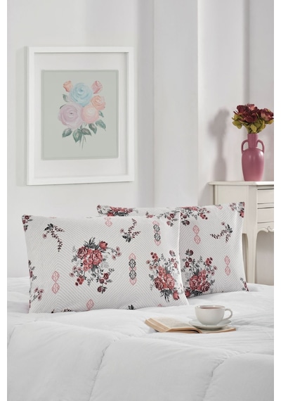 2'li Yastık Kılıfı Pamuklu 50x70 Cm Kremrose Krem Rose