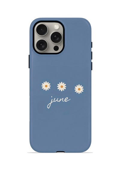 Apple iPhone Uyumlu 15 Pro Max Vorian Çift Katmanlı Magsafe Kılıf June Daisy Blue