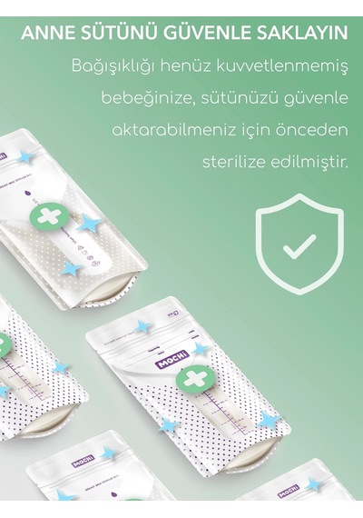 Mochi Anne Sütü Saklama Poşeti 120 Adet