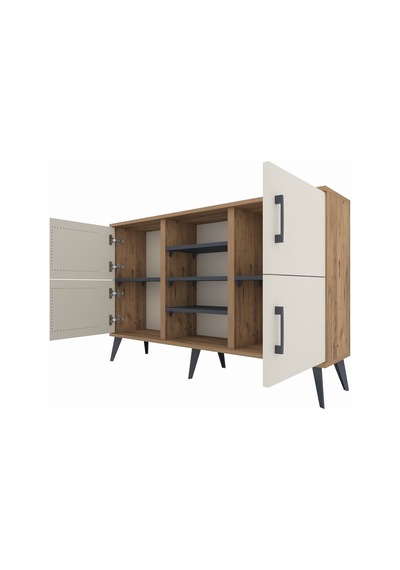 Arges Konsol 5 Raflı 4 Kapaklı 132x30x83 Çam-aytaşı/antrasit Aytaşı/antrasit Arges Konsol 5 Raflı 4 Kapaklı 132x30x83 Çam-aytaşı/antrasit Aytaşı/antrasit