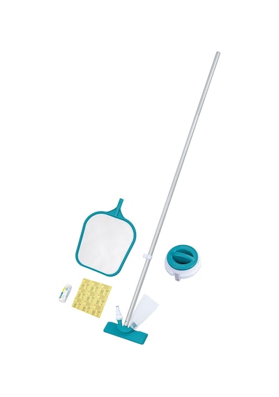 Bestway 58794 Aquaclear Havuz Bakım Seti - Vakum, Süzgü Kepçe, Flatör, Test Şeritleri, Tamir Yamaları