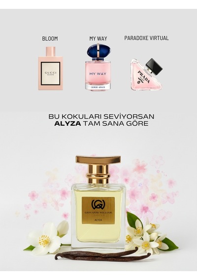 Alyza Niche Kadın Parfum Beyaz Çiçek & Zarif Feminen Günlük Ve Özel Gün Çiçeksi