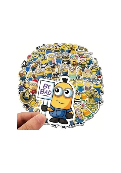 50'li Minions Minyonlar Sticker Set Laptop Notebook Tablet Sticker Seti Abanoz