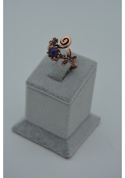 Stoneage Özel Tarasim Ametist  Yüzük Çok Renkli