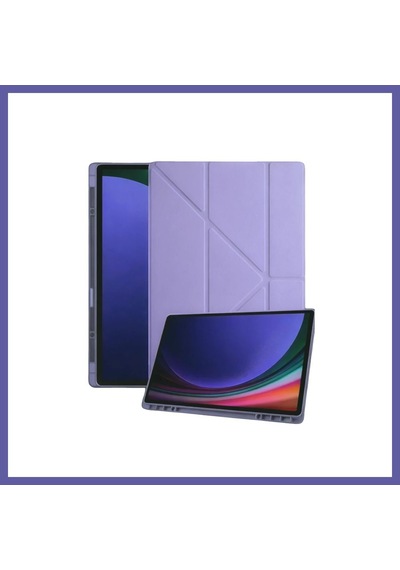 Bezos Samsung Uyumlu Galaxy Tab A11 Plus Kalemlikli Mars Tablet Kılıfı - Lila Nıda