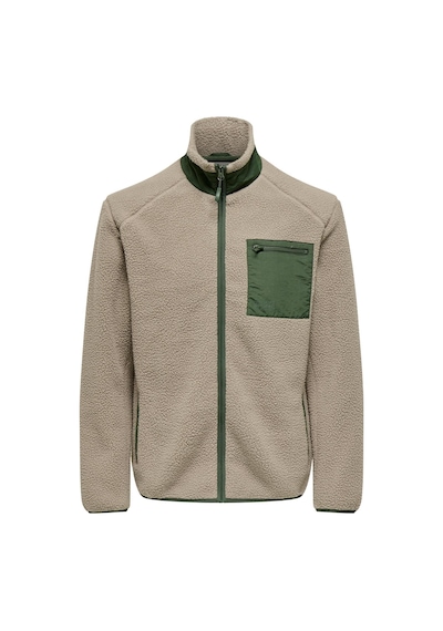 Only & Sons Onsdallas Life Erkek Sherpa Ceket Peluş Astarlı Günlük Rahat Koyu Bej