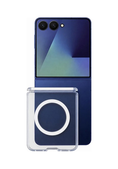 Samsung Galaxy Z Flip 8 Uyumlu B Crystal Magsafe Parmak İzi Bırakmayan Şeffaf Silikon Kılıf