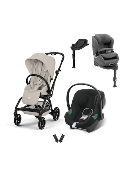 Eezy S Twist+2 Travel Sistem Dune Grey & Aton B2 Bazalı Volcano Black & Anoris T İ-size Soho Grey