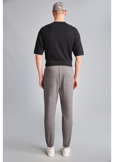 Defacto Slim Fit Bağcıklı Fermuar Cepli Pike Jogger Eşofman Altı D5258ax26augr206 Gri-gr206
