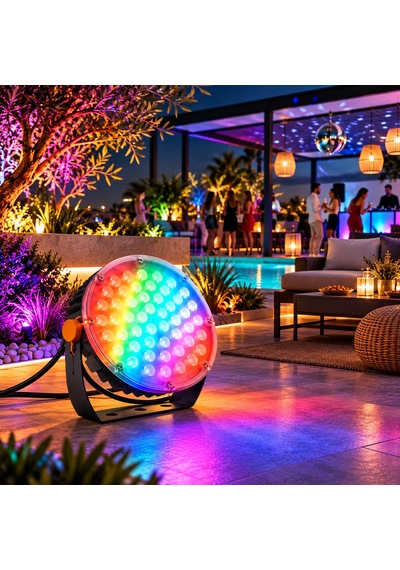 50w Rgb Yuvarlak Projektör