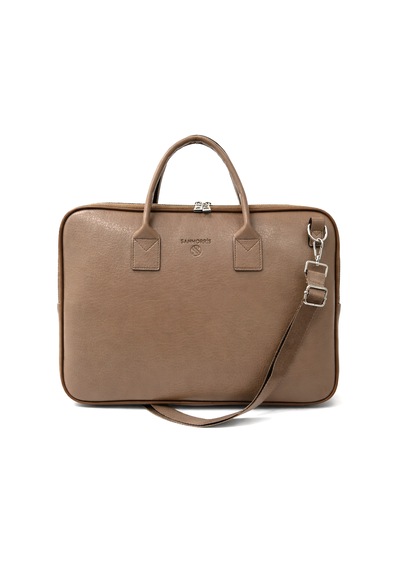 Sanmorris Unisex 15.6 Inç Uyumlu Suni Deri Darbe Korumalı Laptop Ve Evrak Çantası 1446 Vizon