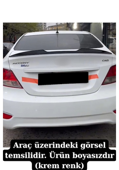 Accent Blue Spoiler Bagaj Üstü Spoyler Spoylır Boyasız 2011-2018