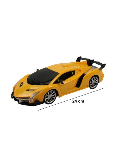 Uzaktan Kumandalı Şarjlı Araba 24 Cm Işıklı Ferrari & Lamborghini Model Full Fonksiyonlu Oyuncak Sarı Lamborghini