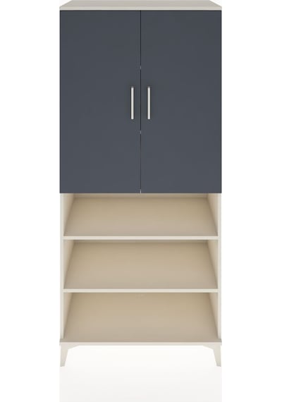 Hyperion Dolap 5 Raflı 2 Kapaklı 88x44x195 Aytaşı-antrasit Aytaşı