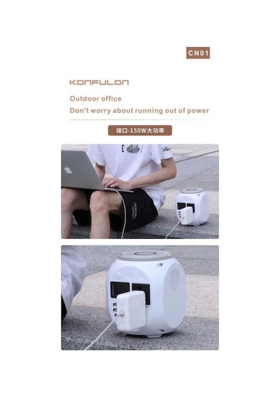Cn01 Powerbank 45.000 Mah Kamp Şarj Pd - Beyaz Standart