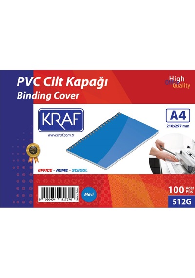 Kraf Cilt Kapağı A4 160 Mic. 100 Lü Mavi 512g