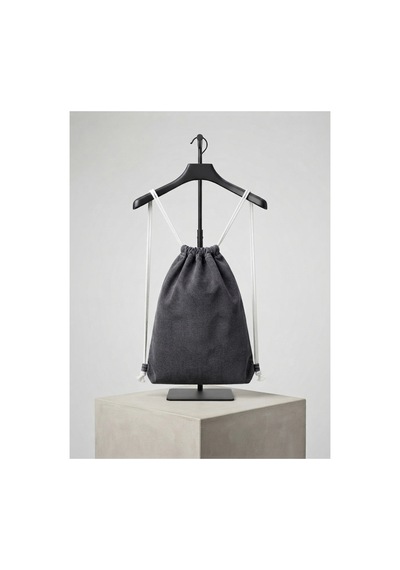 Passtell Unisex İpli Büzgülü Jaens Minimalist Spor Kot Sırt Çanta 33,5 46 Cm Siyah Siyah
