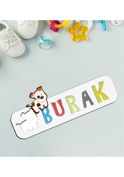 Bk Toys Çocuklara Özel İsimli Figürlü Ahşap Eğitici Yapboz Puzzle-18