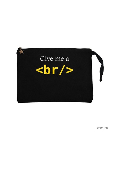Zepplin Giyim Html Give Me Br Siyah Clutch Astarlı Cüzdan / El Çantası Siyah