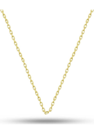 Gümüş Gold 0.30 Mikron 50 CM Forse Kadın Zincir Gri