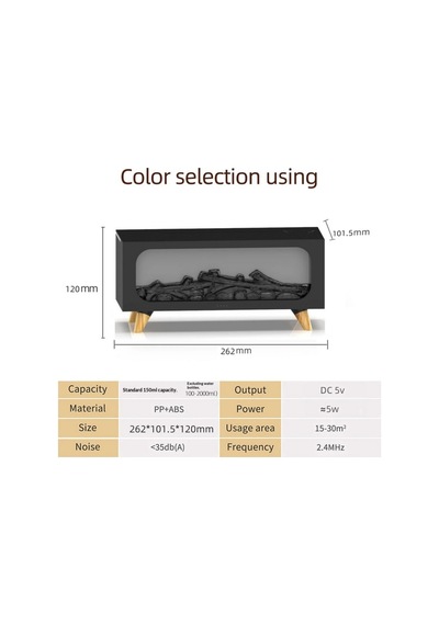 3d Şömine Görünümlü Oda Hava Nemlendirici Rgb Led Işıklı Buhar Makinesi Humudifier Aroma Dıffuser