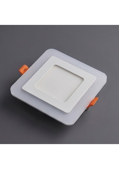 Kare Sıva Altı Led Spot Aydınlatma 6 Watt Çift Renk 3 Kademe Kırmızı Günışığı Gece Lambası Armatür