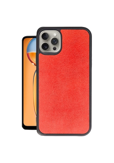 Newface - 849 - Apple iPhone Uyumlu 15 Pro Kılıf Aras Deri Kapak - Csmo-tex - - Kırmızı