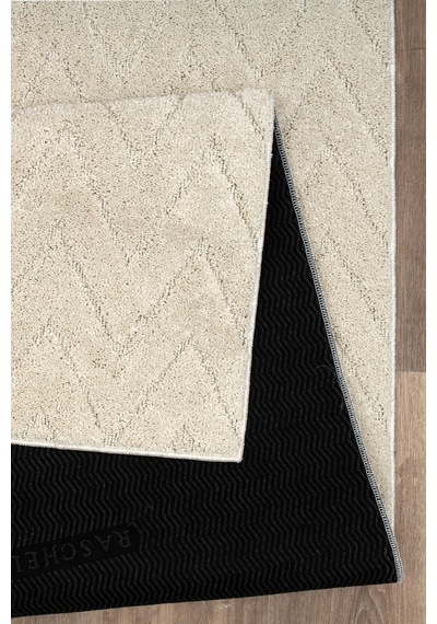 Raschel Carpet Kaymaz Taban Moopy Krem Bukleli Yumuşak Soft Dokuma Yolluk Halı Antialerjik Yolluk Lp6497a Krem Krem