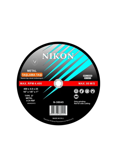 Nikon Metal Flex Taşlama Taşı Bombeli 230x6.0x22mm 25 Adet