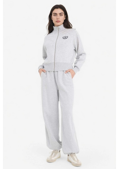 Defacto Loose Fıt Baskılı Fermuarlı Sweatshirt G8117ax26spgr256 Gri-gr256