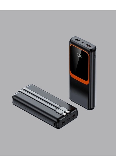 Powerbank 20000 Mah Dijital Ekranlı Ve Çok Kablolu Hızlı Şarj Cihazı Renkli