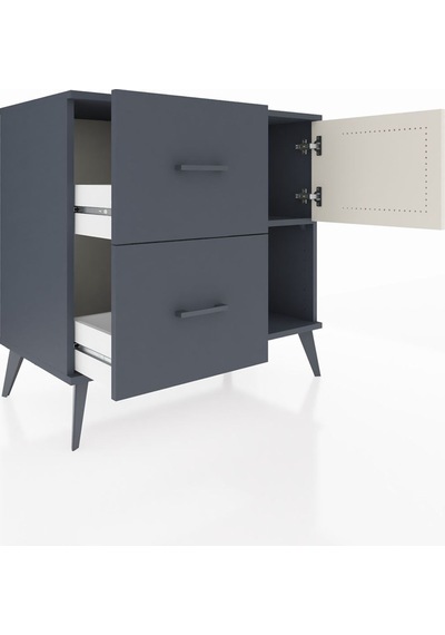 Hyperion Şifonyer Tek Raflı 2 Çekmeceli Tek Kapaklı 88x44x80 Antrasit-aytaşı/antrasit Aytaşı/antrasit Hyperion Şifonyer Tek Raflı 2 Çekmeceli Tek Kapaklı 88x44x80 Antrasit-aytaşı/antrasit Aytaşı/antrasit
