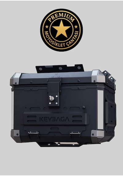 Alüminyum Motosiklet Arka Çantası 45 Lt Top Case Kbg-01 Alüminyum - Siyah
