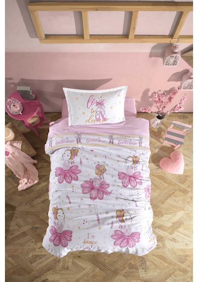 Zebra Casa Dreamy Mürdüm Comforter Yatak Örtüsü Seti Pembe