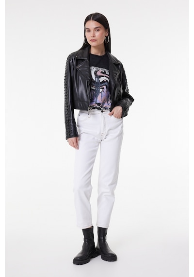 Lee Carol Straight Fit Düz Kesim Yüksek Bel Beyaz Esnek Jean Kot Pantolon L30U013100