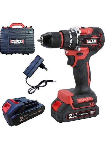 Attlas Atb 21 BLPD-202C 21V 2x2.0 Ah Çift Akülü Kömürsüz Darbeli Matkap - A0104075