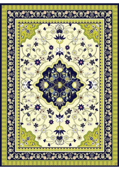Nova Puzzle 1000 Parça Yeşil İran Halı Deseni Puzzle