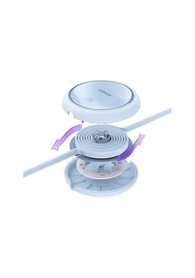 Baseus Free2pull Mini Geri Çekilebilir Şarj Kablosu Type-c To Type-c 100w 2m. - Mavi