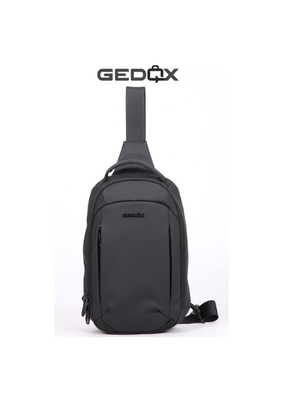 Gedox Siyah Su Geçirmez 3 Bölmeli Çapraz Sırt Çantası Tek Omuz Göğüs Çantası Bodybag Gdx2102