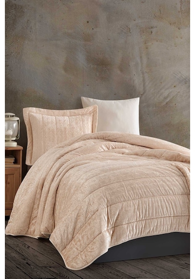 Elart Velvet Kadife Comfort Set Modern Uyku Seti Tek Kişilik Cappuccino 2 Parça