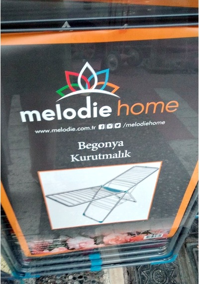 Melodie Home Çamaşır Kurutmalık. Metal Çamaşır Askısı-Begonya 330 Gri