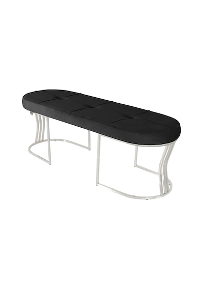 Viego Silver Collection- Antrasit Kapitoneli Chester Model Puf & Bench & Koltuk & Uzun Makyaj Puff & Yatak Ucu