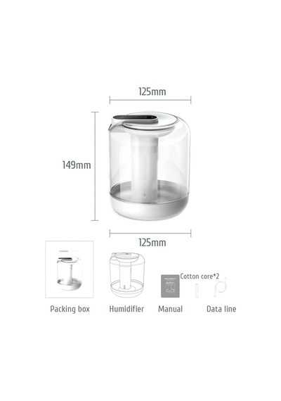 Şarjlı Oda Hava Nemlendirici Sessiz Çalışan Buhar Makinesi 1 Litre Humudifier