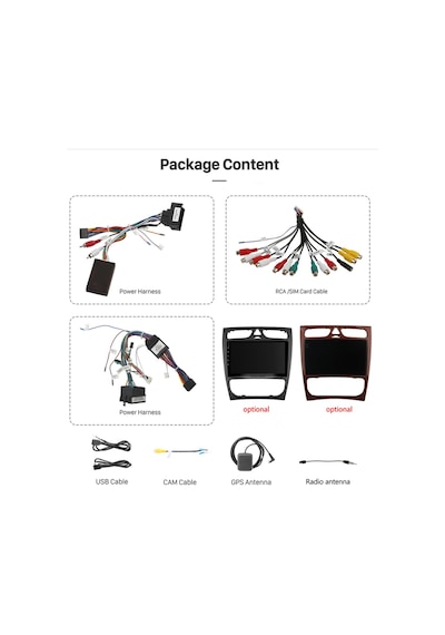 Mercedes Benz C Clk 2002-2004 Uyumlu Multimedya Navigasyon Usb Kamera Carplayer 6 Ram