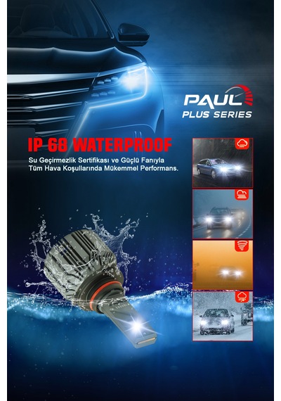 Paul Plus 9006 18.000 Lümen Güç Şimşek Etkili Odaklı Ufuk Çizgili
